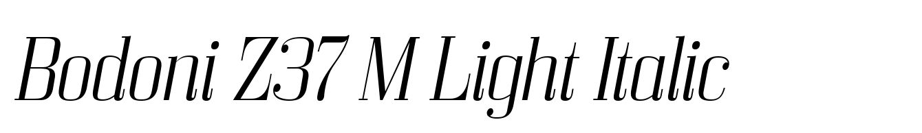 Bodoni Z37 M Light Italic